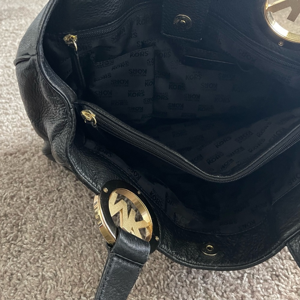 Michael Kors Black Leather Purse - Picture 4 of 6